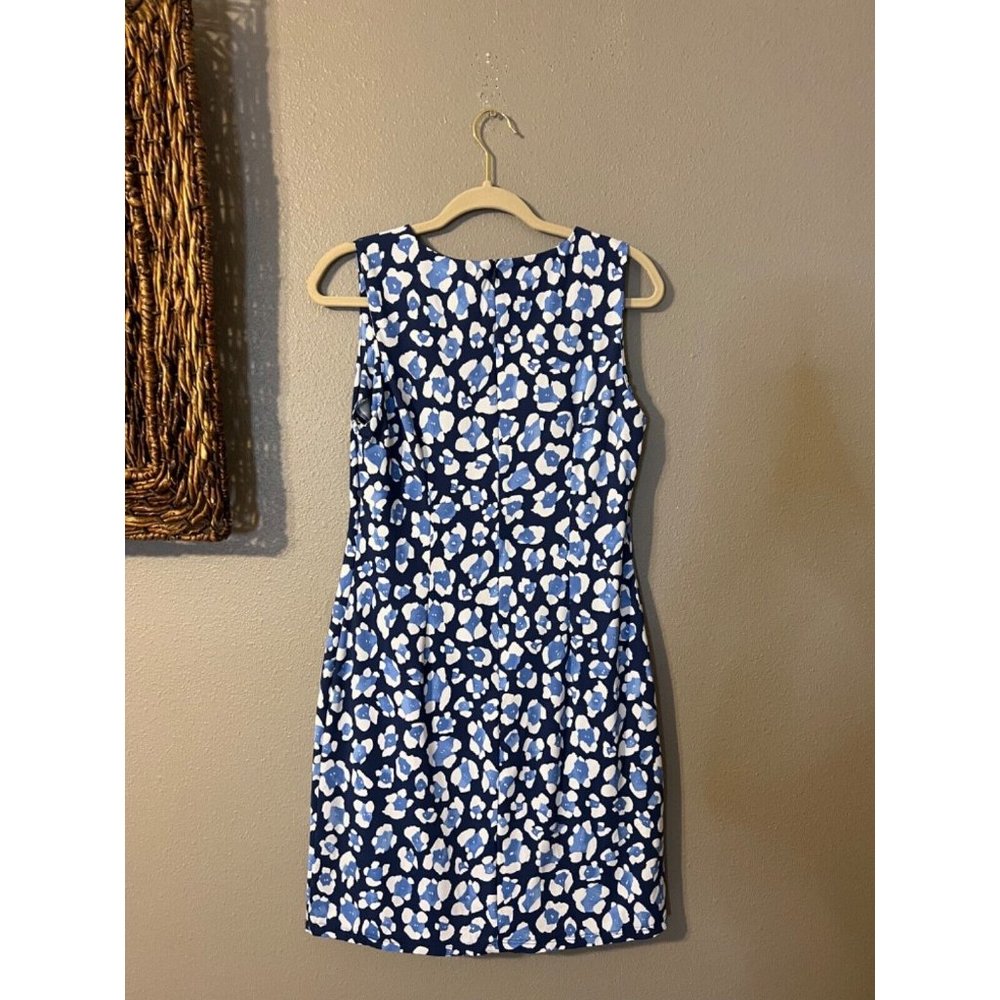 J. McLaughlin Sophia Dress M Medium Blue White Stretch Catalina Cloth $219 - Picture 12 of 13